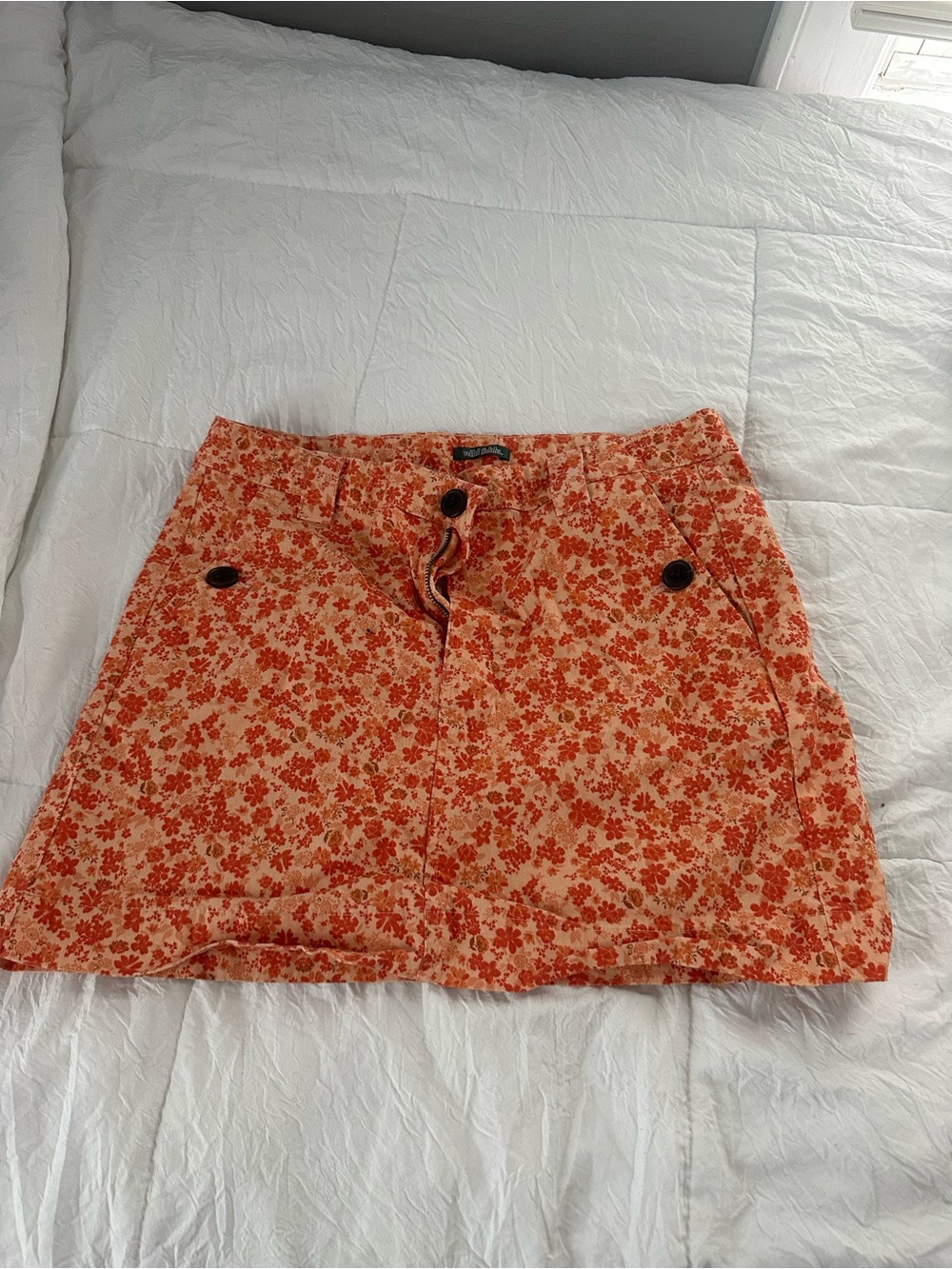 wild fable Orange Floral Mini Skirt